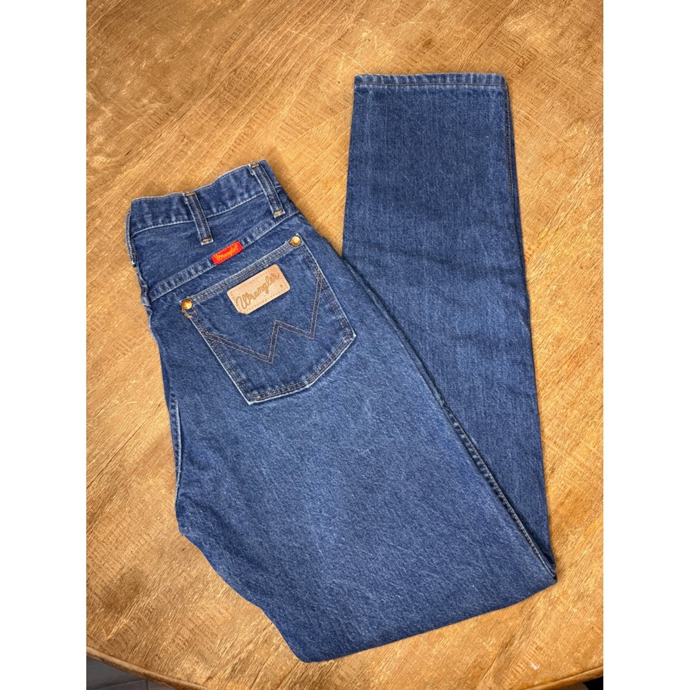 Vintage Made in USA Wranglers • High Waisted Dark Wash Cowboy Cut Slim Mom Jeans
